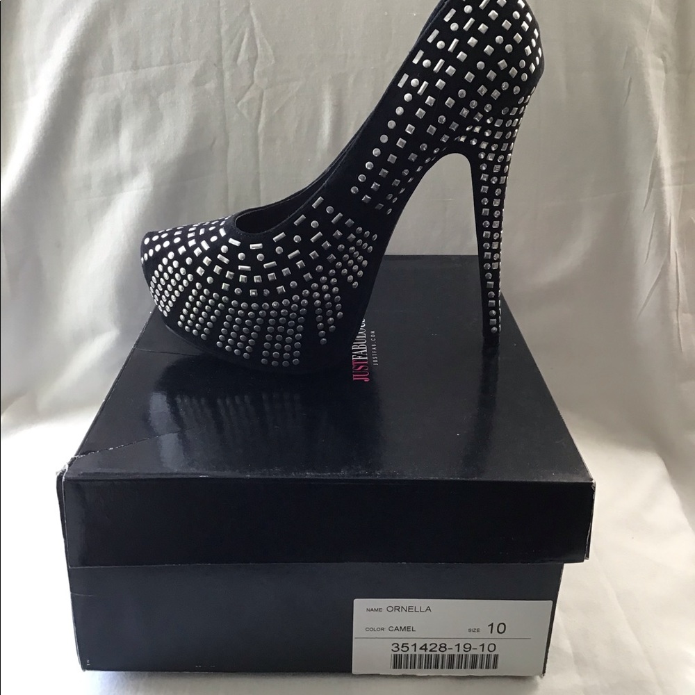 Black Studded Heels